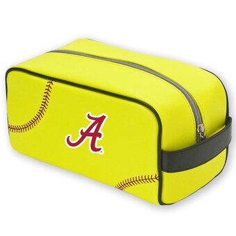 Alabama Crimson Tide Softball Leather Travel Toiletry Bag