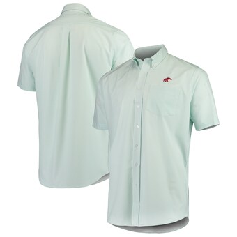 Alabama Crimson Tide Southern Summer Button Down Dress Shirt Mint Green