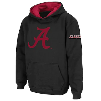 Alabama Crimson Tide Stadium Athletic Youth Big Logo Pullover Hoodie Black