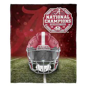 Alabama Crimson Tide The Northwest Group College Football Playoff 2020 National Champions 50 x 60 On Field Silk Touch Throw