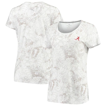 Alabama Crimson Tide T-Shirt - Tommy Bahama - Ladies - Flowers - Print - White
