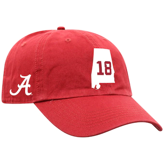 Alabama Crimson Tide Top of the World 18 Time Football National Champions State Crew Adjustable Hat Crimson