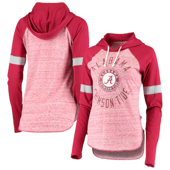 Alabama Crimson Tide T-Shirt - Ladies - Hoodie - Raglan/Baseball - Long Sleeve - Crimson