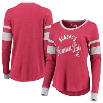 Alabama Crimson Tide Touch by Alyssa Milano Womens Stadium Lightweight Thermal Long Sleeve T-Shirt Crimson Gray