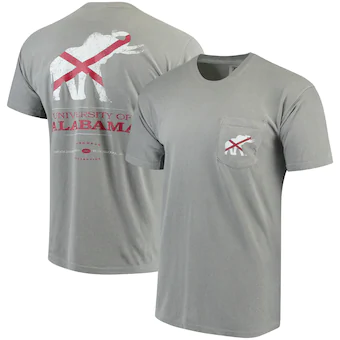 Alabama Crimson Tide T-Shirt - Tuskwear - University of Alabama - Pocket - Comfort Colors - Grey