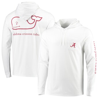 Alabama Crimson Tide Vineyard Vines Campus Long Sleeve Hoodie T-Shirt White