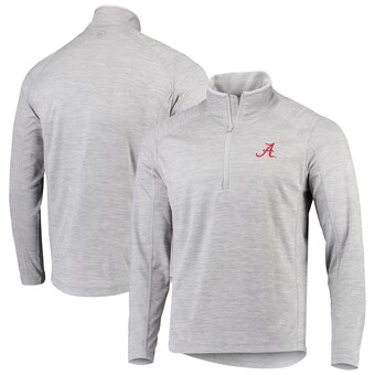 Alabama Crimson Tide Vineyard Vines Sankaty Half Zip Pullover Jacket Heathered Gray