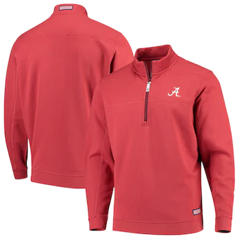 Alabama Crimson Tide Vineyard Vines Team Shep Shirt Quarter Zip Jacket Crimson