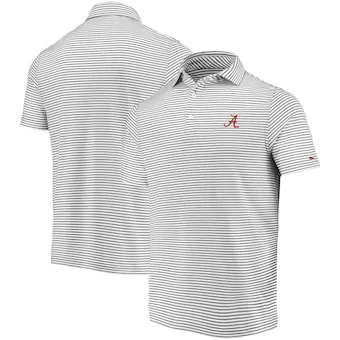 Alabama Crimson Tide Vineyard Vines Winstead Stripe Sankaty Performance Polo Gray