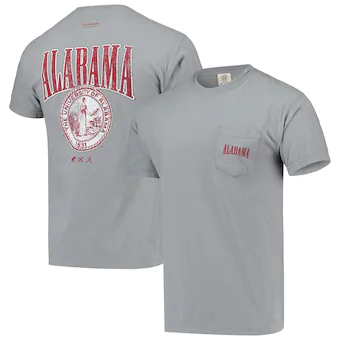 Alabama Crimson Tide T-Shirt - Tuskwear Pocket - Comfort Colors - Grey