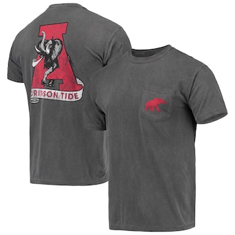 Alabama Crimson Tide T-Shirt - Tuskwear - Vintage Logo - Pocket - Comfort Colors - Grey