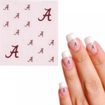 Alabama Crimson Tide Waterless Fingernail & Face Tattoos