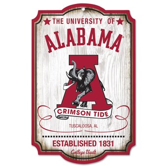 Alabama Crimson Tide WinCraft 11 x 17 Team Wood Sign