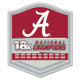 Alabama Crimson Tide WinCraft 18 Time Football National Champions Pin