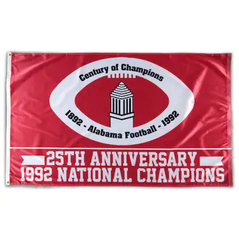 Alabama Crimson Tide WinCraft 3 x 5 Century of Greatness Deluxe Single Sided Flag