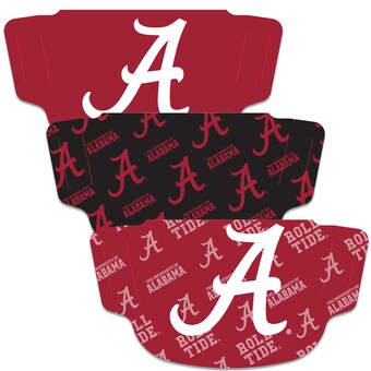 Alabama Crimson Tide WinCraft Adult Face Covering 3 Pack MADE IN USA