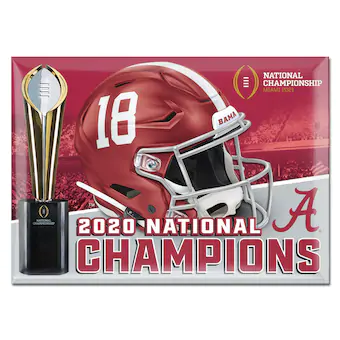 Alabama Crimson Tide WinCraft College Football Playoff 2020 National Champions 25 x 35 Metal Fridge Magnet