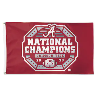Alabama Crimson Tide WinCraft College Football Playoff 2020 National Champions 3 x 5 1 Sided Deluxe Flag