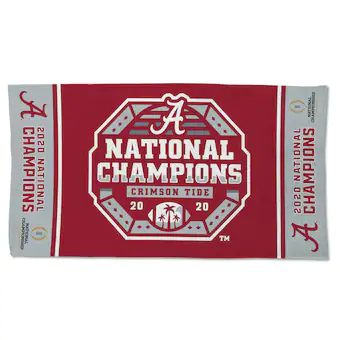 Alabama Crimson Tide WinCraft College Football Playoff 2020 National Champions Locker Room 22 x 42 2 Sided Towel