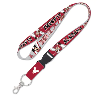 Alabama Crimson Tide WinCraft One Inch Disney Lanyard With Detachable Buckle