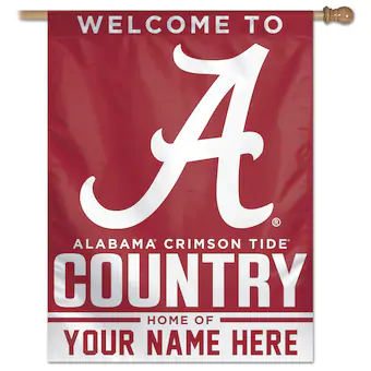 Alabama Crimson Tide WinCraft Personalized 27 x 37 1 Sided Vertical Banner