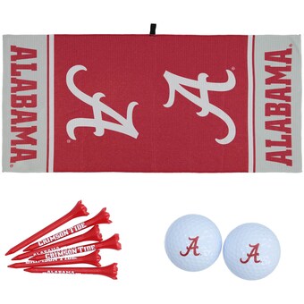 Alabama Crimson Tide WinCraft Towel Golf Balls & Tees Gift Set