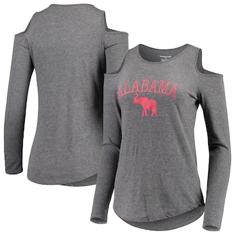 Alabama Crimson Tide T-Shirt - Boxercraft - Ladies Long Sleeve - Grey