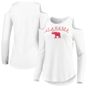 Alabama Crimson Tide T-Shirt - Boxercraft - Ladies Long Sleeve - White