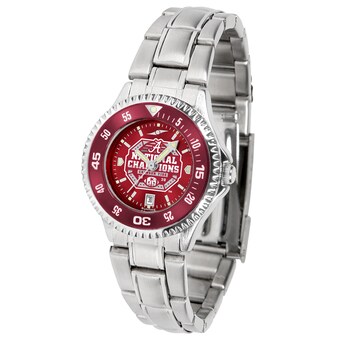 Alabama Crimson Tide Womens College Football Playoff 2020 National Champions Competitor Steel AnoChrome Color Bezel Watch