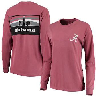 Alabama Crimson Tide T-Shirt - Ladies Comfort Colors - Long Sleeve - Crimson