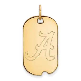 Alabama Crimson Tide Womens Gold Plated Small Dog Tag