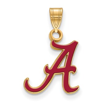 Alabama Crimson Tide Womens Gold Plated Small Enamel Pendant