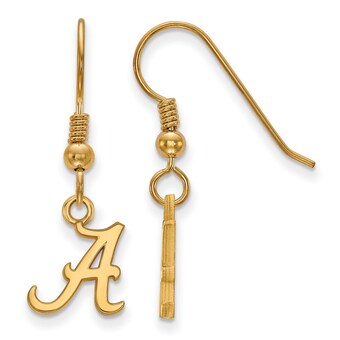 Alabama Crimson Tide Womens Gold Plated XS Dangle Earrings