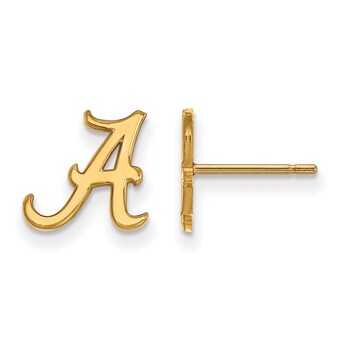 Alabama Crimson Tide Womens Gold Plated XS Post Earrings