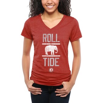 Alabama Crimson Tide T-Shirt - Fanatics Brand - Ladies - Roll Tide - V-Neck - Crimson