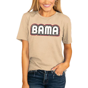 Alabama Crimson Tide T-Shirt - Gameday Couture - Ladies - Bama - Tan/Cream