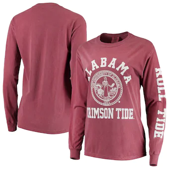 Alabama Crimson Tide T-Shirt - Summit Sportswear - Ladies - Comfort Colors - Long Sleeve - Crimson