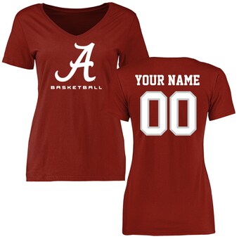 Alabama Crimson Tide Womens Personalized Basketball T-Shirt Cardinal