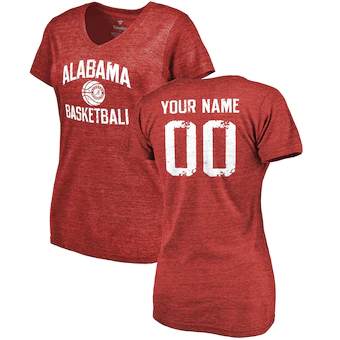 Alabama Crimson Tide T-Shirt - Fanatics Brand - Ladies -  Basketball - Basketball - Customize - V-Neck - Crimson