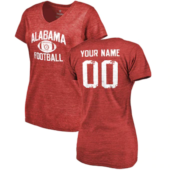 Alabama Crimson Tide T-Shirt - Fanatics Brand - Ladies -  Football - Football - Customize - V-Neck - Crimson