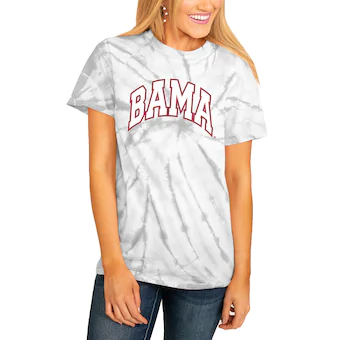 Alabama Crimson Tide T-Shirt - Gameday Couture - Ladies - Bama - Tie-Dye - White