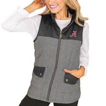 Alabama Crimson Tide Womens Prep For It Full Zip Vest Black