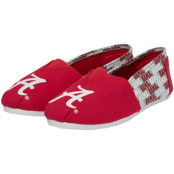 Alabama Crimson Tide Womens Side Wordmark Canvas Shoes Crimson