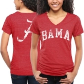 Alabama Crimson Tide T-Shirt - Fanatics Brand - Ladies - BAMA - V-Neck - Crimson