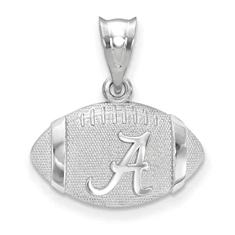 Alabama Crimson Tide Womens Sterling Silver 3D Football Logo Pendant