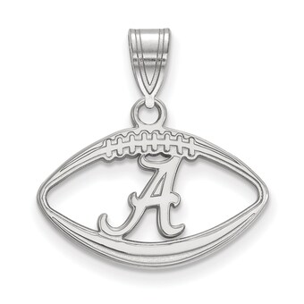 Alabama Crimson Tide Womens Sterling Silver Logo Football Pendant