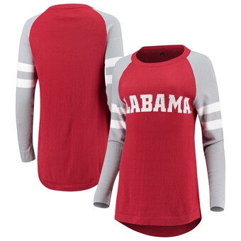 Alabama Crimson Tide Womens Stripe Sleeve Tunic Sweater Crimson