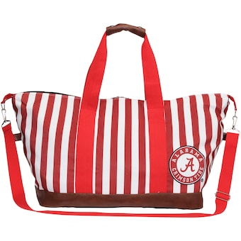 Alabama Crimson Tide Womens Striped Weekender Bag