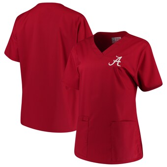 Alabama Crimson Tide Womens Team V Neck Scrub Top Crimson