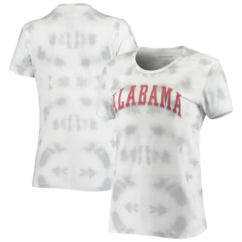 Alabama Crimson Tide T-Shirt - Boxercraft - Ladies - Scoop - Tie-Dye - White
